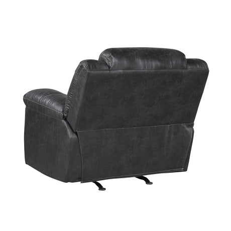 Rocker Reclining Black Chair - Ornate Home