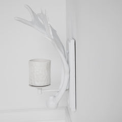 Rockland White Resin Antlers Wall Sconce - Ornate Home