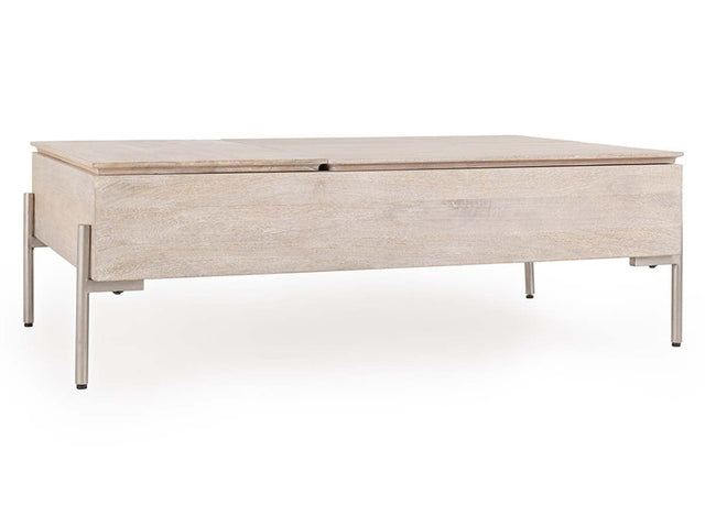 Rocklin Natural Double Lift Top Coffee Table - Ornate Home