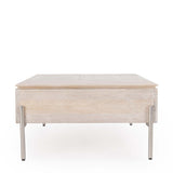 Rocklin Natural Double Lift Top Coffee Table - Ornate Home