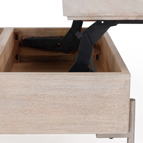 Rocklin Natural Double Lift Top Coffee Table - Ornate Home