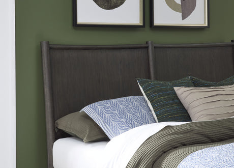 Rockport Oak Wood Queen Platform Bed in Yin - Ornate Home