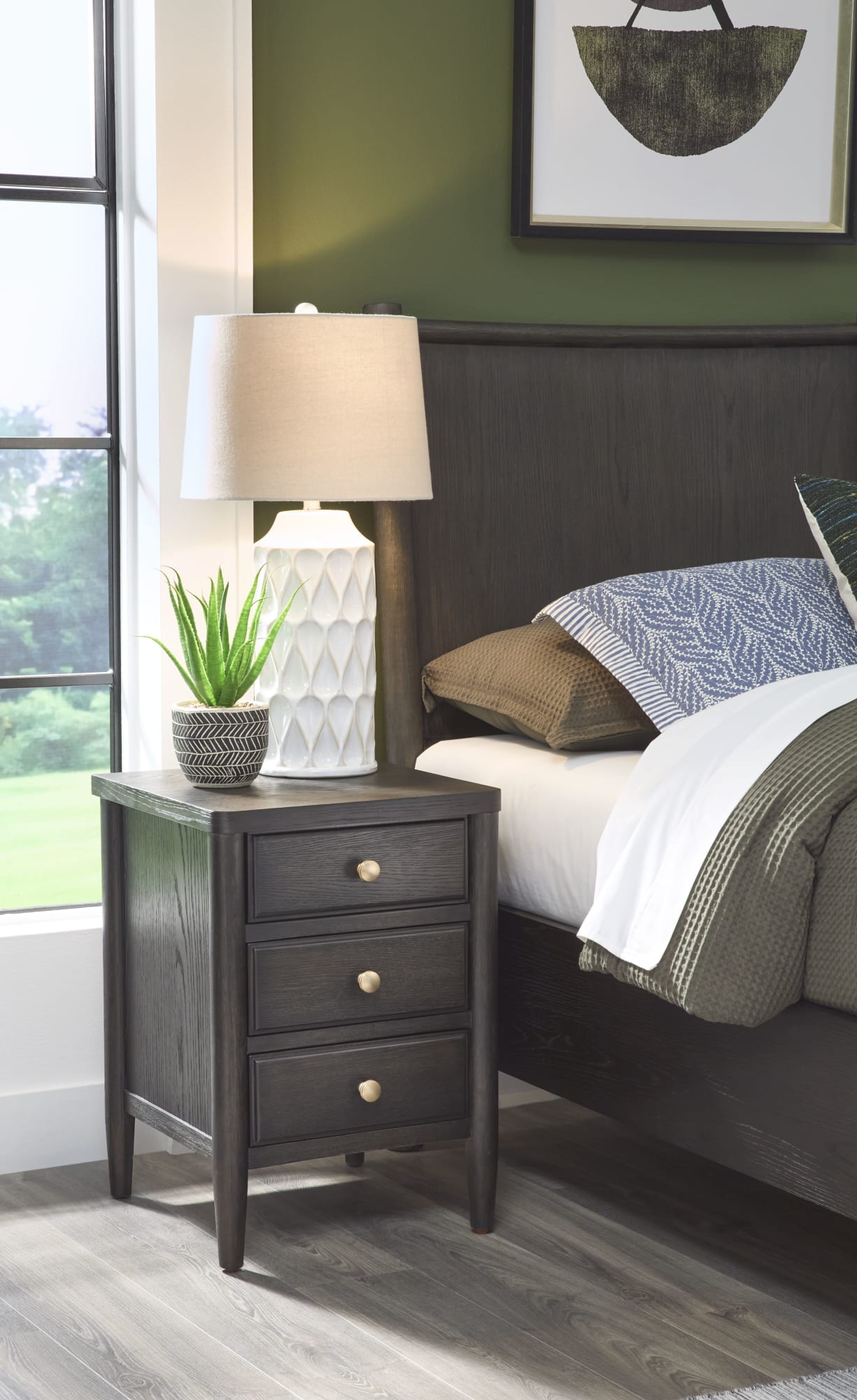 Rockport Yin Three Drawer Small Nightstand - Ornate Home