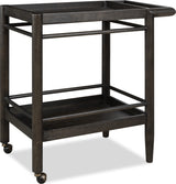 Rockport Yin Two Shelf Rolling Bar Cart - Ornate Home