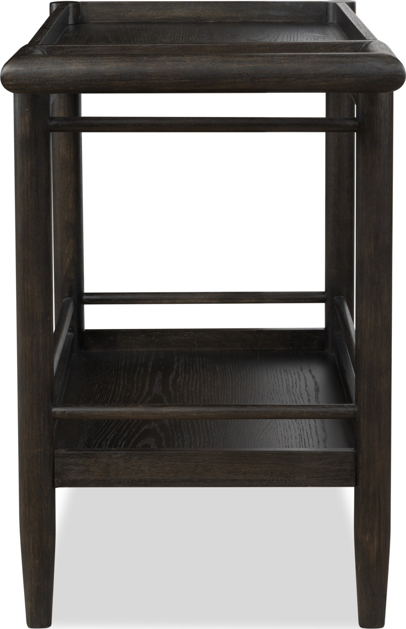 Rockport Yin Two Shelf Rolling Bar Cart - Ornate Home