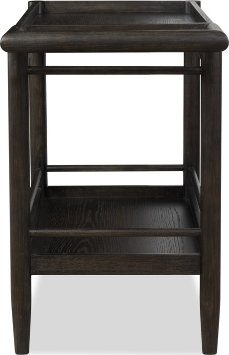 Rockport Yin Two Shelf Rolling Bar Cart - Ornate Home