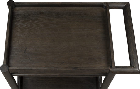 Rockport Yin Two Shelf Rolling Bar Cart - Ornate Home