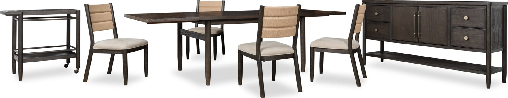 Rockport Yin Two Shelf Rolling Bar Cart - Ornate Home