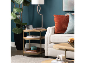 Rockwell Brown/Gold End Table - Ornate Home