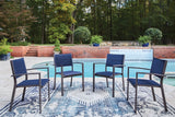 Rocky Creek Blue/Gray Sling Arm Chair (Set of 4) - Ornate Home