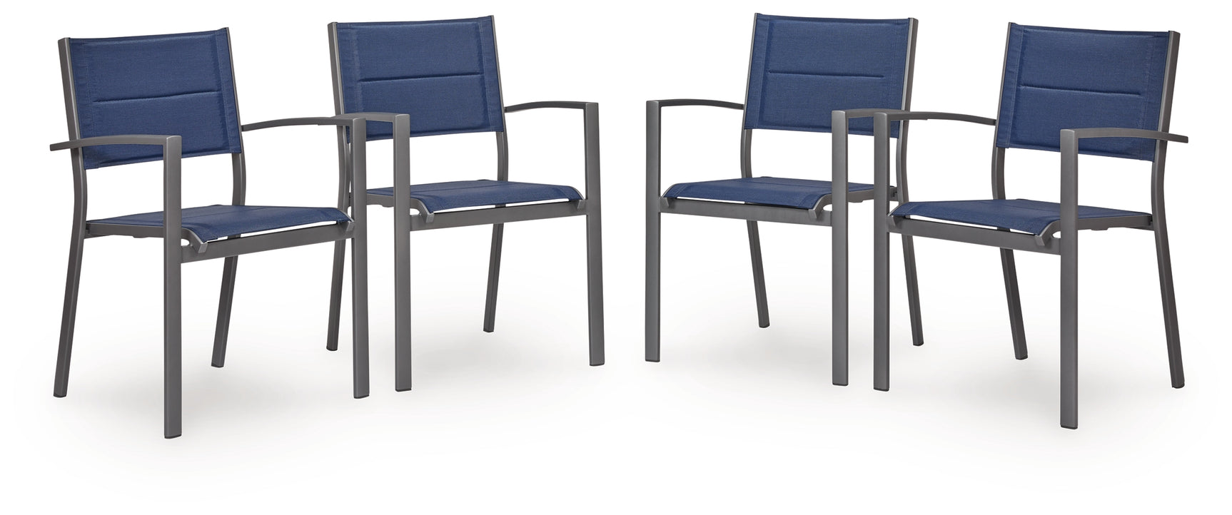 Rocky Creek Blue/Gray Sling Arm Chair (Set of 4) - Ornate Home