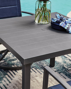 Rocky Creek Gray Square Dining Table w/UMB OPT - Ornate Home