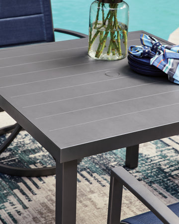 Rocky Creek Gray Square Dining Table w/UMB OPT - Ornate Home