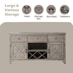 Rocky Gray Oak Server - Ornate Home