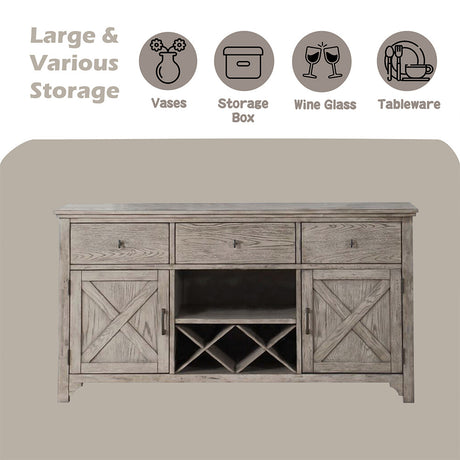 Rocky Gray Oak Server - Ornate Home