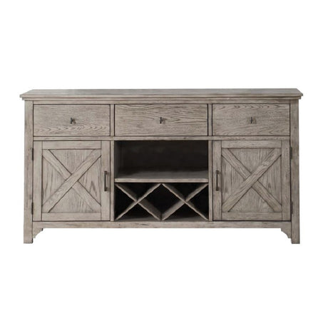 Rocky Gray Oak Server - Ornate Home