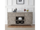 Rocky Gray Oak Server - Ornate Home