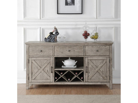 Rocky Gray Oak Server - Ornate Home