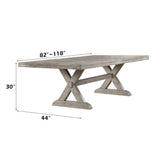 Rocky Rectangular Dining Table in Gray Oak 72860 - Ornate Home