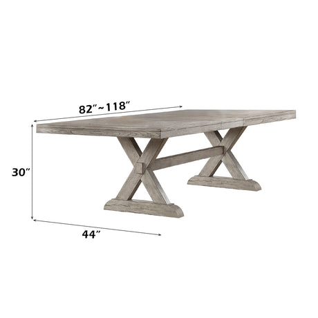 Rocky Rectangular Dining Table in Gray Oak 72860 - Ornate Home
