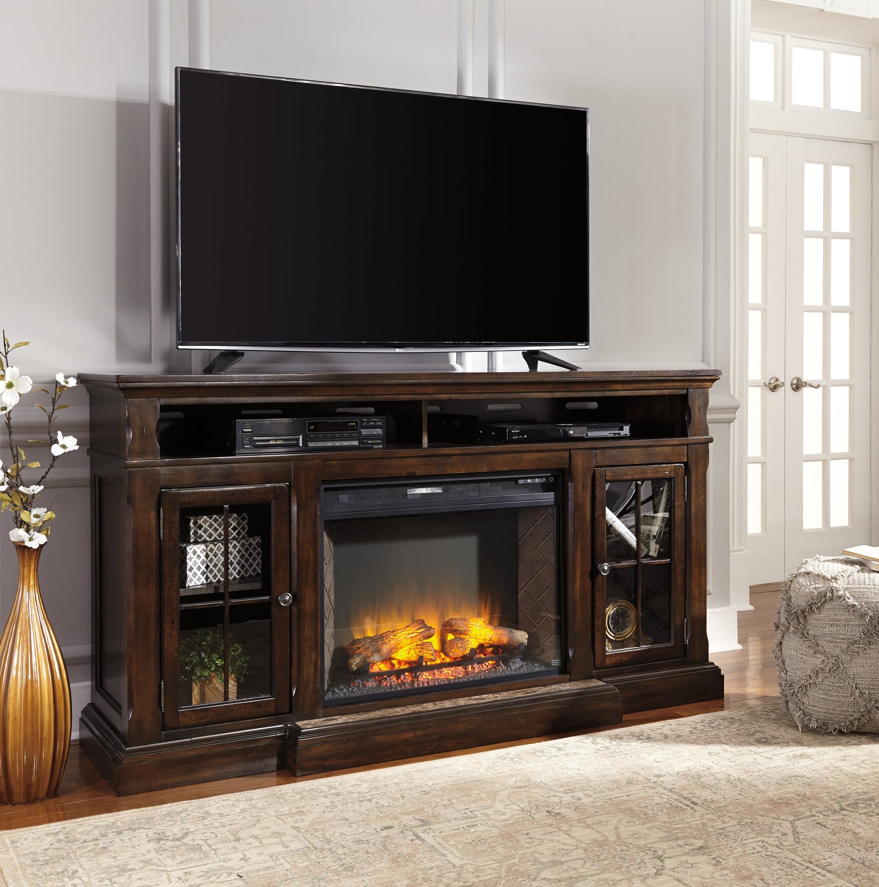 Roddinton Dark Brown 72" TV Stand (Online Special Price) - Ornate Home
