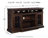 Roddinton Dark Brown 72" TV Stand (Online Special Price) - Ornate Home