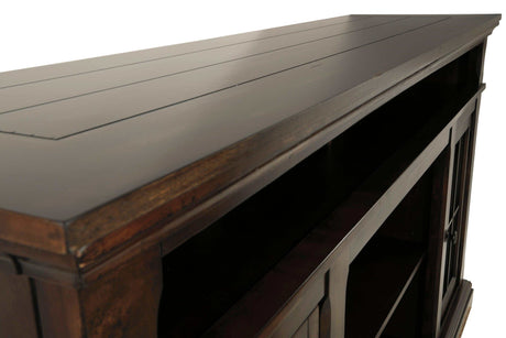 Roddinton Dark Brown 72" TV Stand w/ Electric Fireplace Insert - Ornate Home