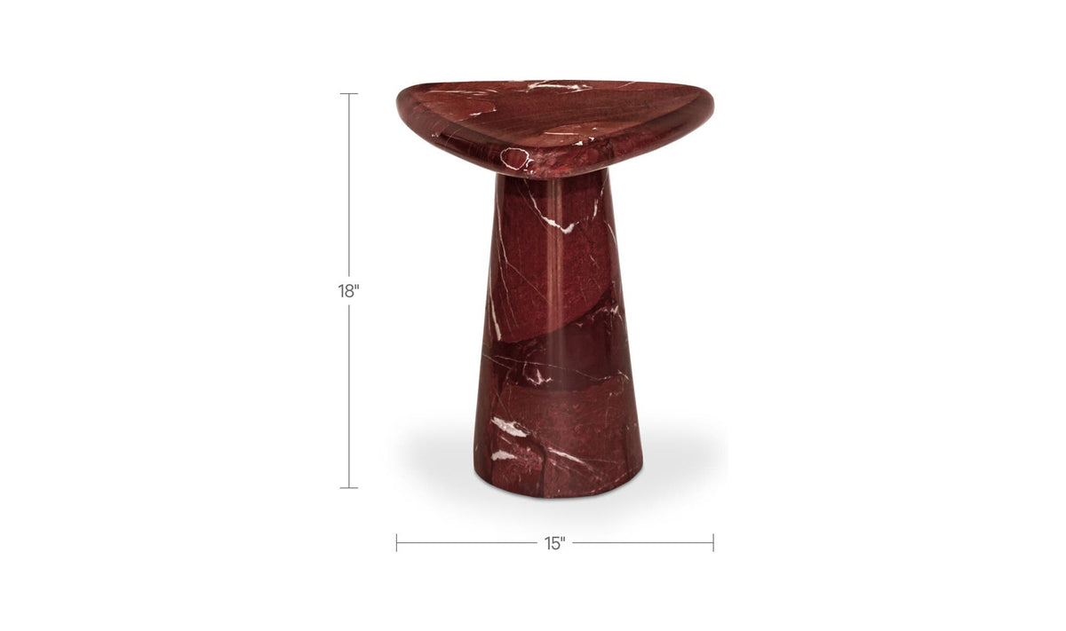 Rodi Rosso Levante Marble Cocktail Table - Ornate Home