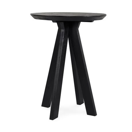 Rodrigo Black Wood Round Bar Table - Ornate Home