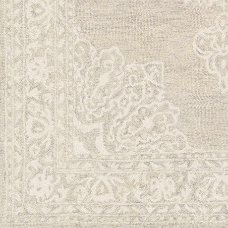 Roessleville Cream Wool Area Rug - Ornate Home