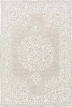 Roessleville Cream Wool Area Rug - Ornate Home