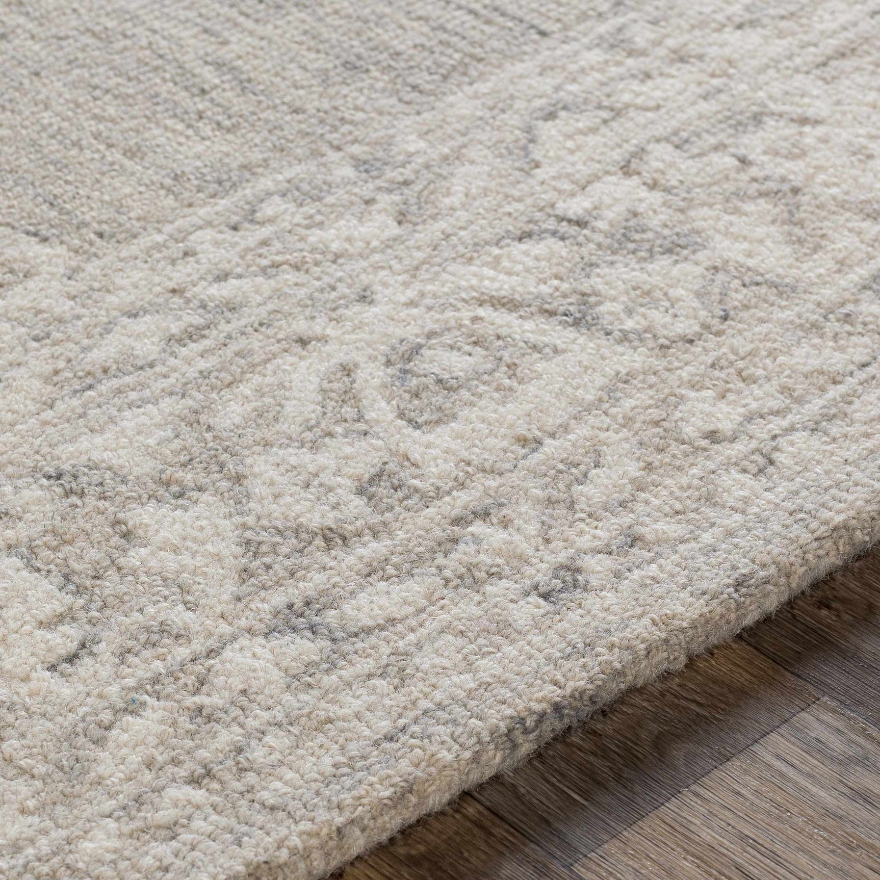 Roessleville Cream Wool Area Rug - Ornate Home