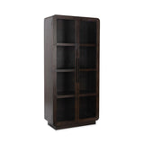 Rogers Dark Brown Display Cabinet - Ornate Home