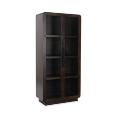 Rogers Dark Brown Display Cabinet - Ornate Home