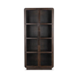 Rogers Dark Brown Display Cabinet - Ornate Home