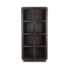 Rogers Dark Brown Display Cabinet - Ornate Home