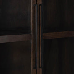 Rogers Dark Brown Display Cabinet - Ornate Home