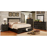 Roisin Wire-Brushed Black Mirror - Ornate Home