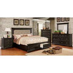 Roisin Wire-Brushed Black Mirror - Ornate Home