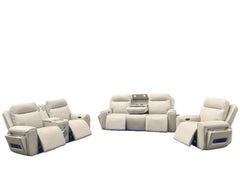 Rojas Sand Power Sofa Set - Ornate Home