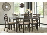 Rokane Brown Dining Room Table & Chairs (Set of 7) (Online Special Price) - Ornate Home