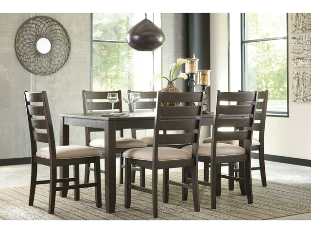 Rokane Brown Dining Room Table & Chairs (Set of 7) (Online Special Price) - Ornate Home