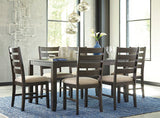 Rokane Brown Dining Room Table & Chairs (Set of 7) (Online Special Price) - Ornate Home