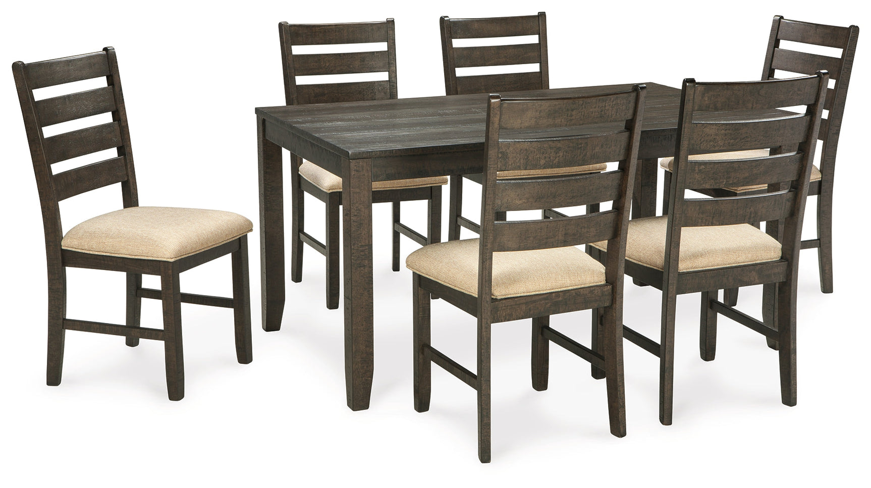 Rokane Brown Dining Room Table & Chairs (Set of 7) - Ornate Home
