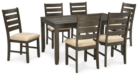 Rokane Brown Dining Room Table & Chairs (Set of 7) - Ornate Home