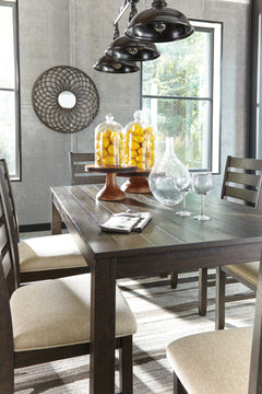 Rokane Brown Dining Room Table & Chairs (Set of 7) - Ornate Home