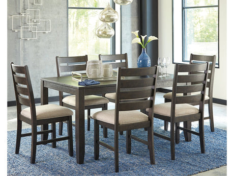 Rokane Brown Dining Room Table & Chairs (Set of 7) - Ornate Home