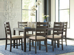 Rokane Brown Dining Room Table & Chairs (Set of 7) - Ornate Home