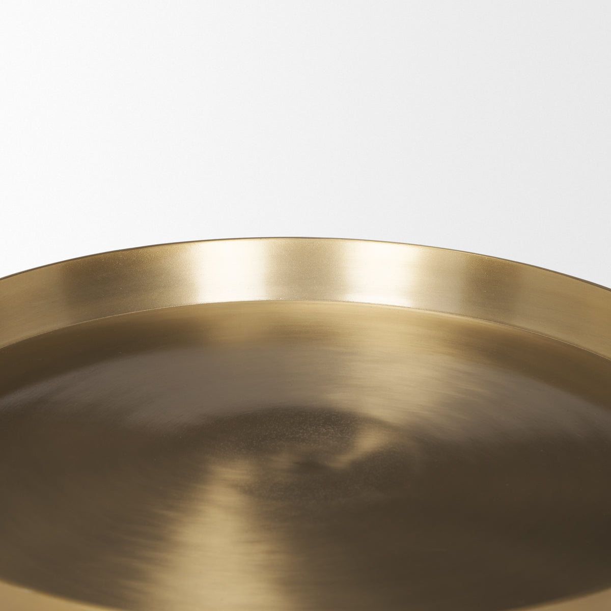 Roland Satin Brass Cast Aluminum Metal Accent Table - Ornate Home