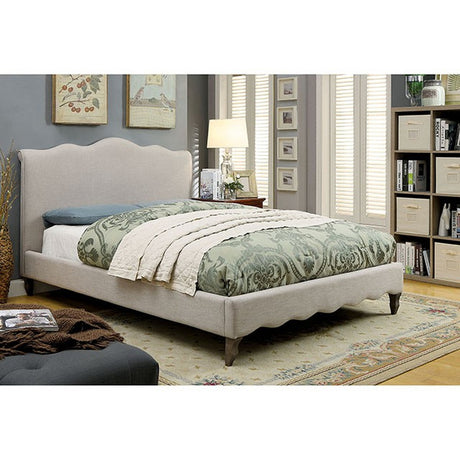 Rolanda Beige Cal.King Bed - Ornate Home